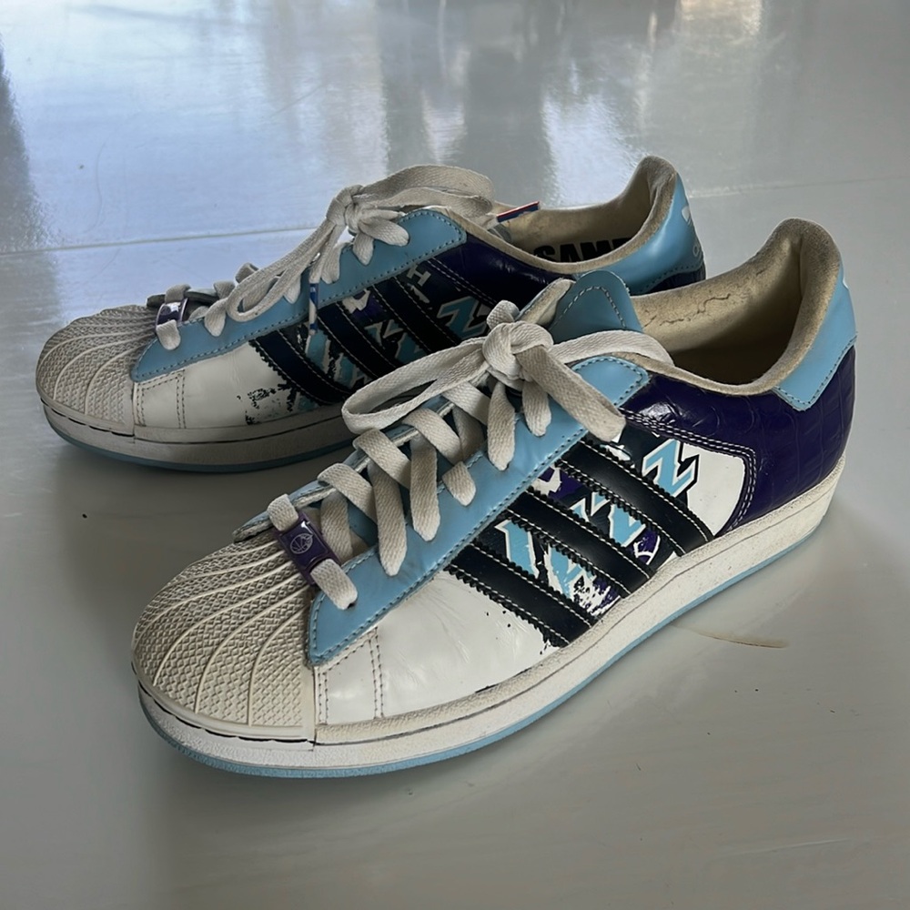 Adidas Superstar 1 Series Utah Jazz Size 8.5 Basketball Shoes B100 90’s Vintage